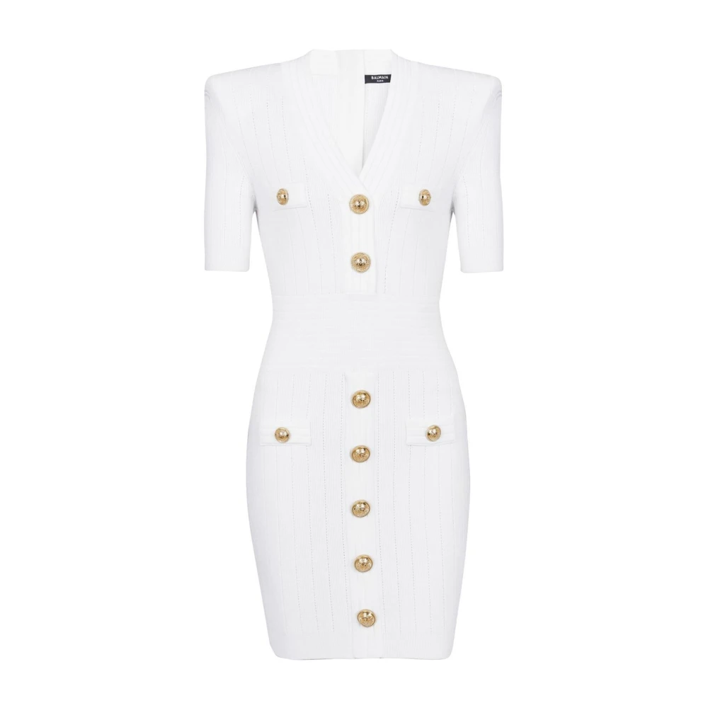 Balmain Vita Eleganta Klänningar White, Dam