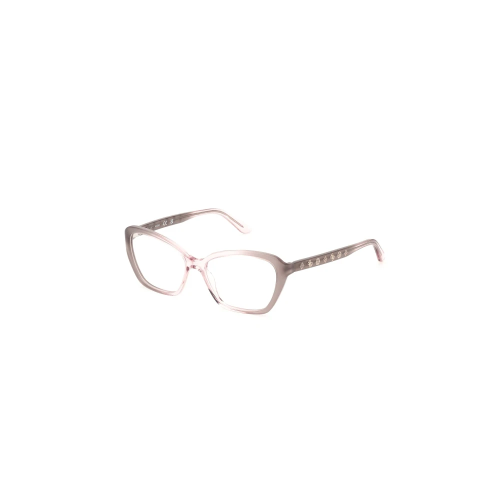 Guess Women's Pink Glasses, 52 Mm, Butterfly Eyeglasses