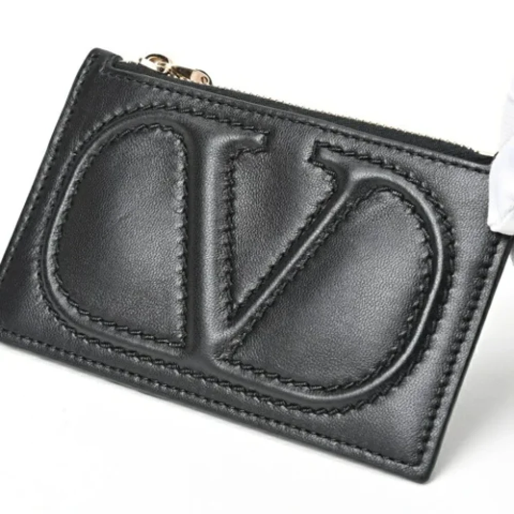 Valentino Vintage Pre-owned Leather wallets Black Dames