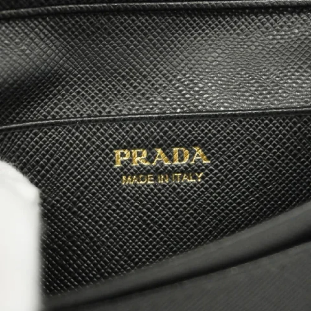 Prada Vintage Pre-owned Leather wallets Black Heren