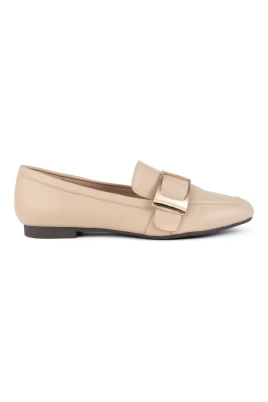 Beige Loafers för kvinnor