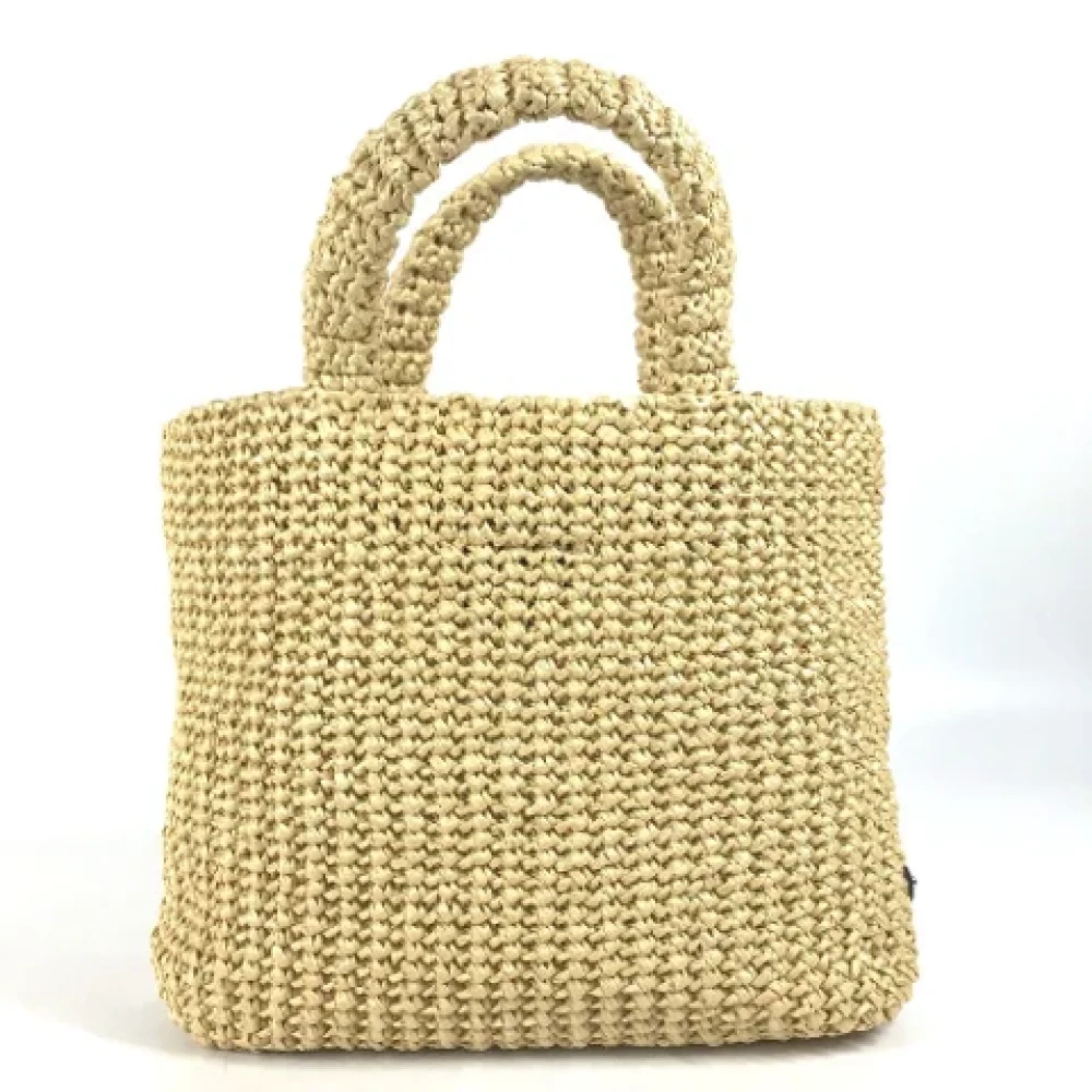 Prada Vintage Pre-owned Fabric prada-bags Beige Dames