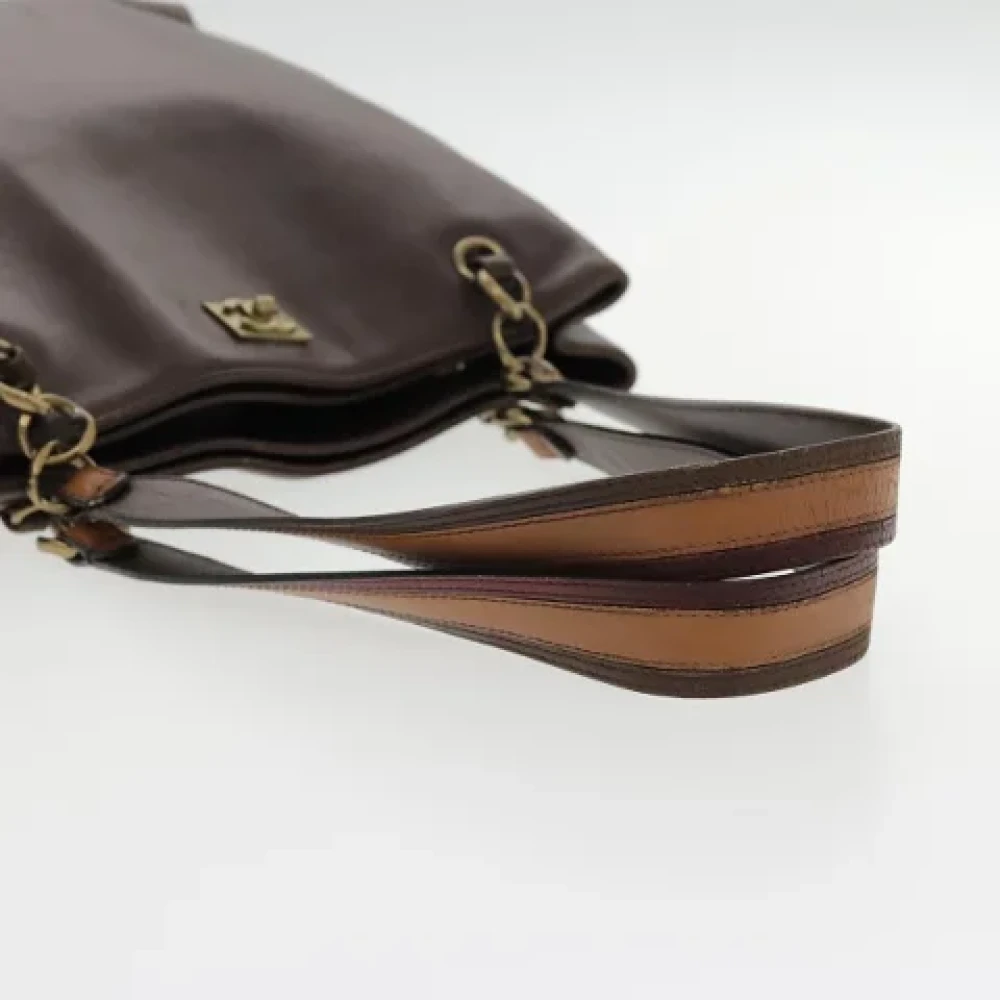Chanel Vintage Pre-owned Leather chanel-bags Brown Dames