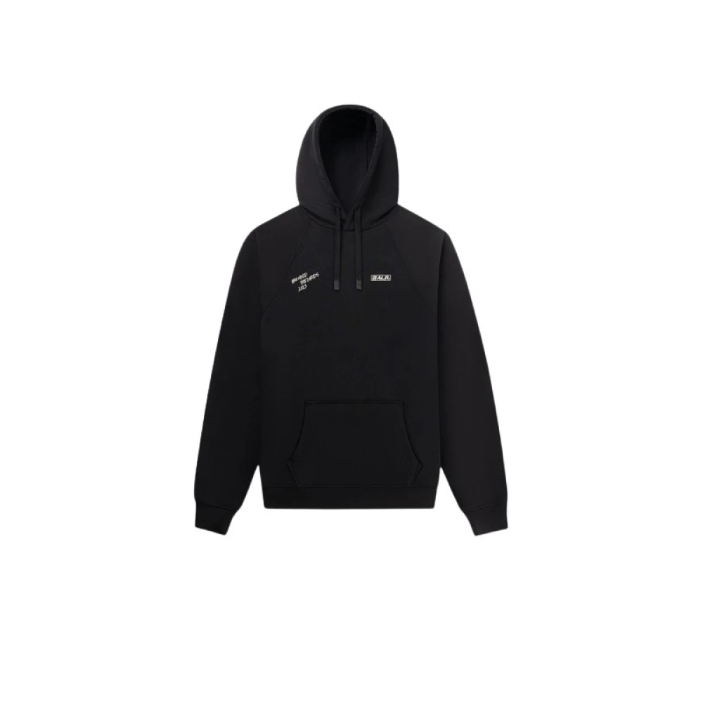 Balr. Geborduurd Logo Katoenen Hoodie met Grafische Print Black Heren