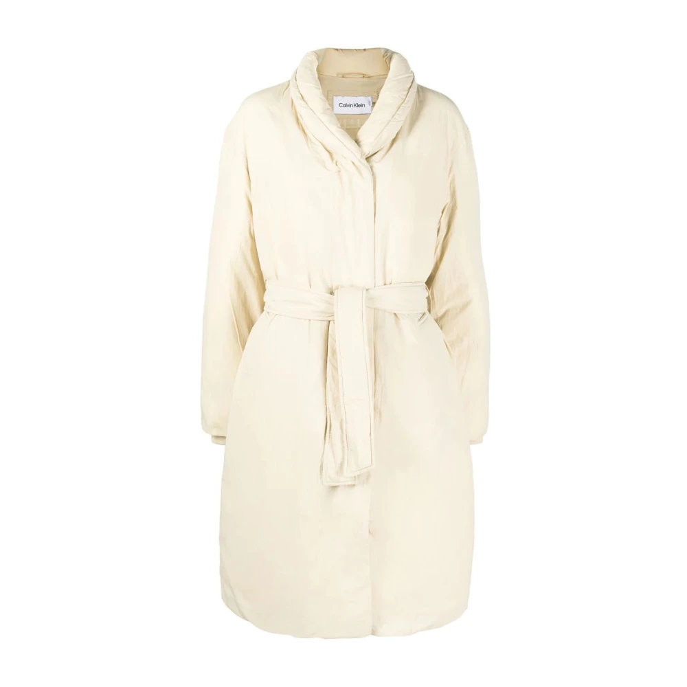 Calvin Klein Beige Dons Wrap Pufferjas Beige Dames
