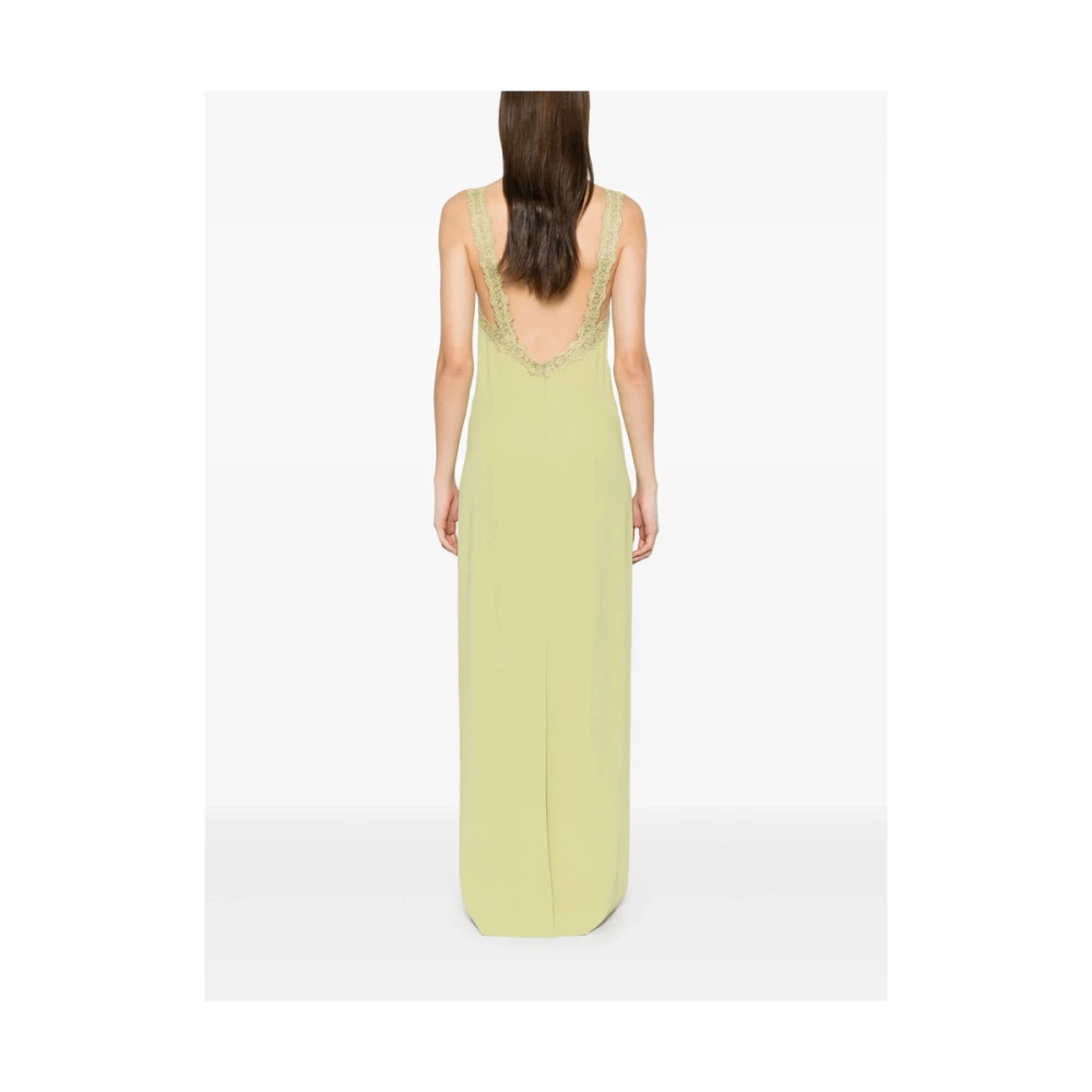 Blumarine Groene Jurk met Uitgesneden Details en Achtersplit Green Dames