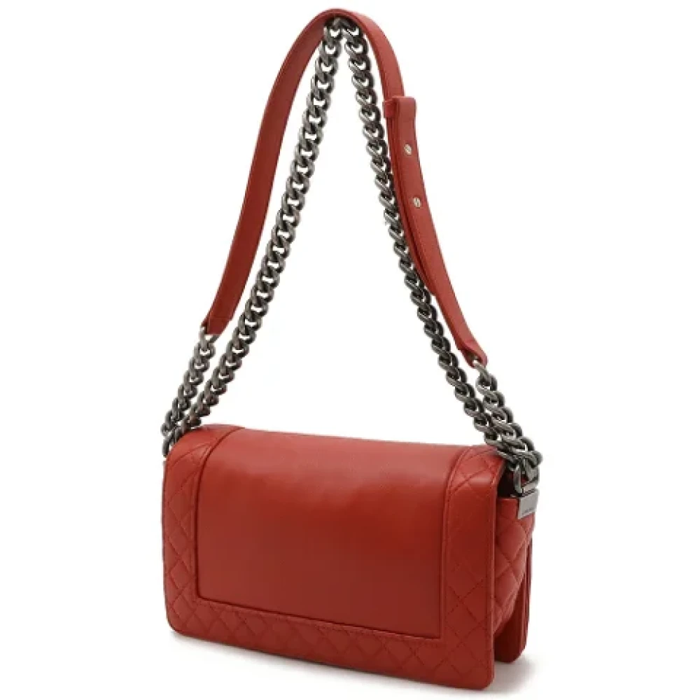 Chanel Vintage Pre-owned Leather chanel-bags Red Dames