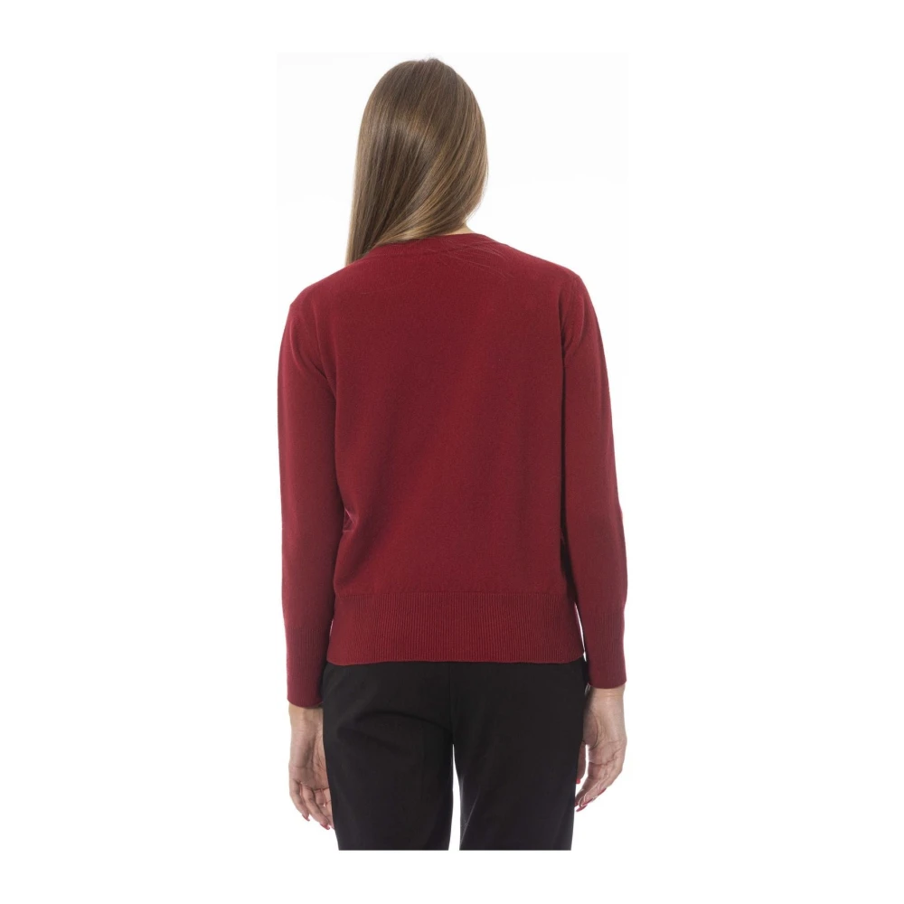 Baldinini Tijdloze Elegantie Crewneck Sweater Red Dames