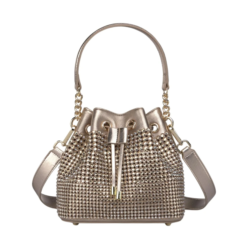 Alma En Pena Women's Yellow Rhinestone Bucket Bag