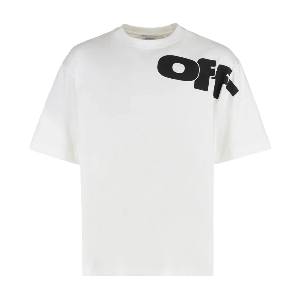 Off White Men's White Off T-Shirts, M, Shared Logo Skate T-Shirt
