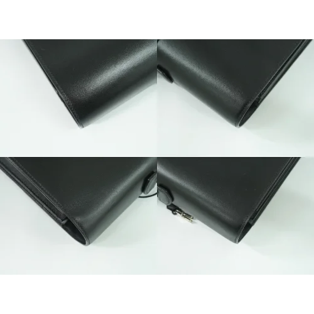 Hermès Vintage Pre-owned Leather briefcases Black Heren