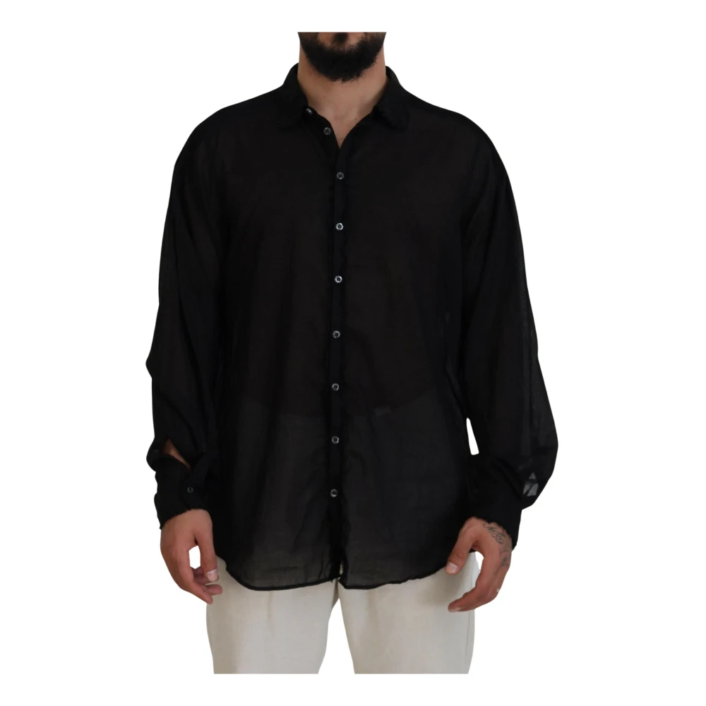 Dsquared2 Klassieke Kraag Formeel Overhemd Black Heren