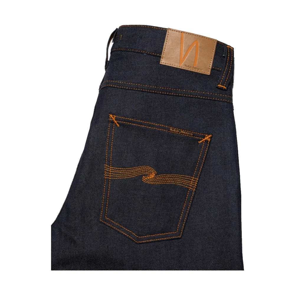 Nudie Jeans Droge Japan Selvage Straight Leg Jeans Blue Heren