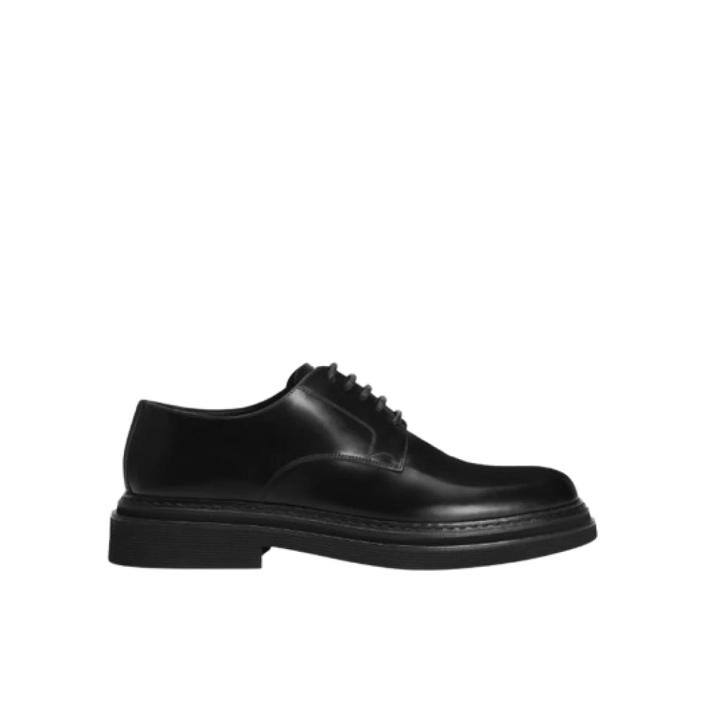 Dolce & Gabbana Black Dress Shoes, Male, 9 Uk, Brushed Calfskin Derby