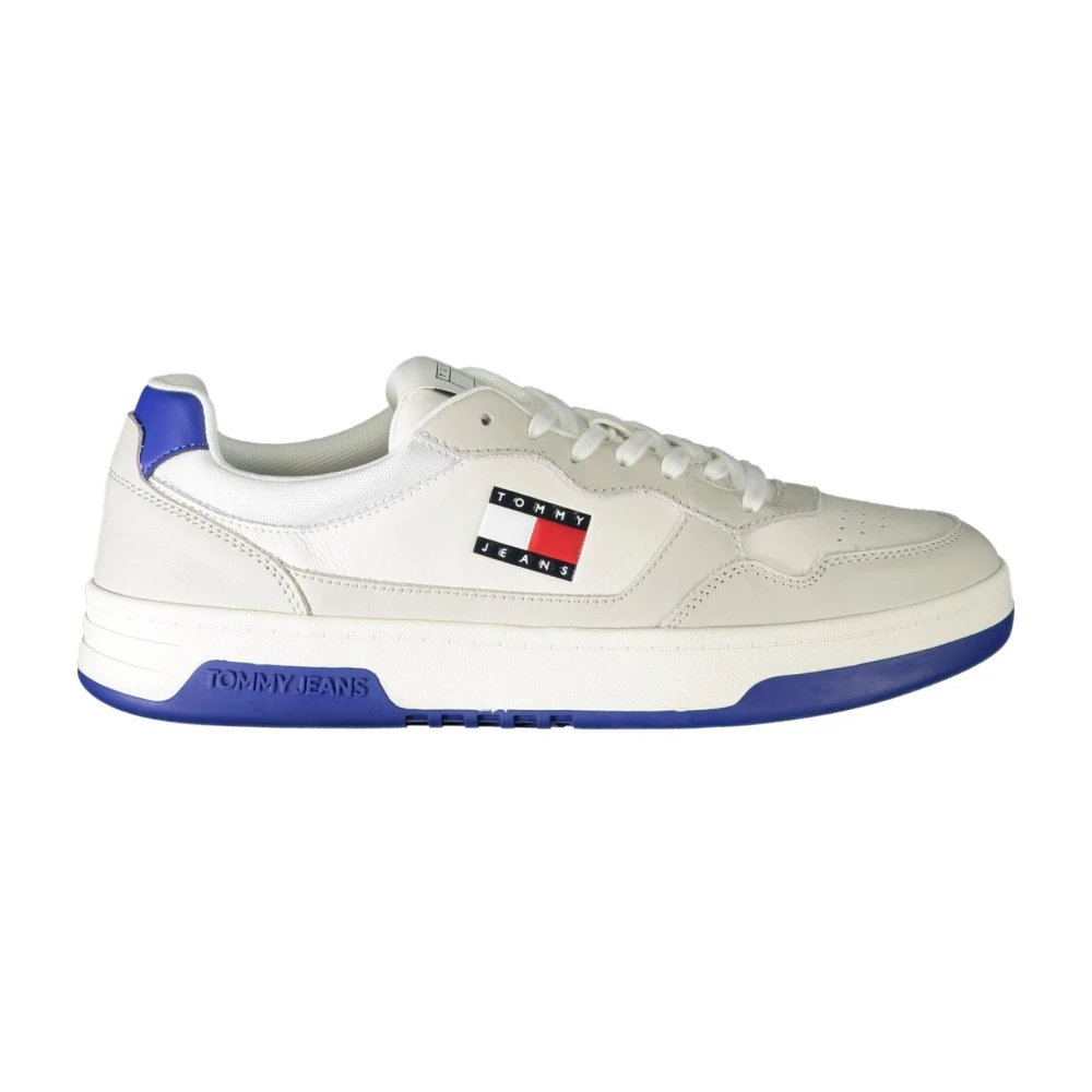Tommy Hilfiger Men's White/Blue Sporty Sneakers With Details