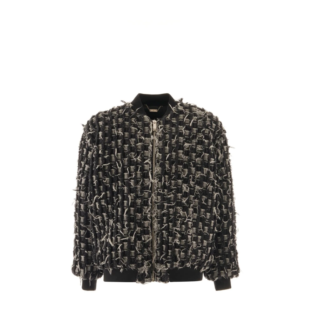 John Richmond Bomber met franjes Black Heren