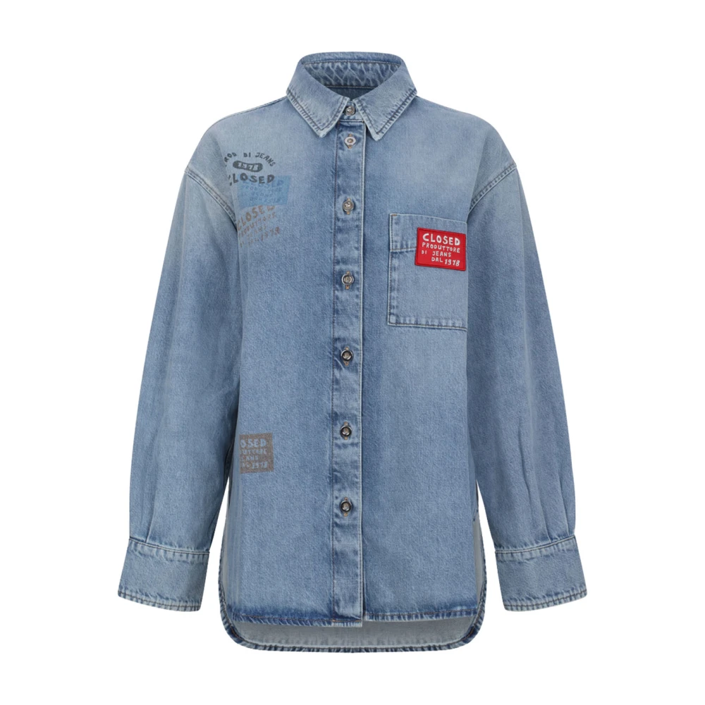 Closed Women's Blue Chemise Oversized Shirt - Shirts - M - Blouses & Shirts
