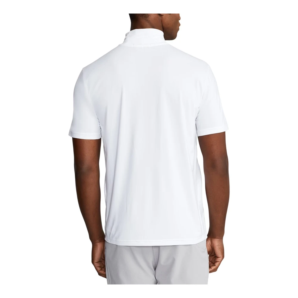 Polo Ralph Lauren Mock Neck Logo T-Shirt Wit Korte Mouw White Heren
