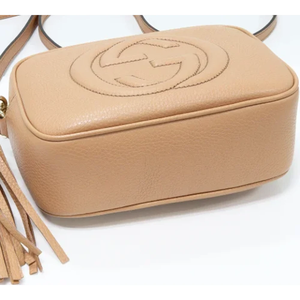 Gucci Vintage Pre-owned Leather crossbody-bags Beige Dames