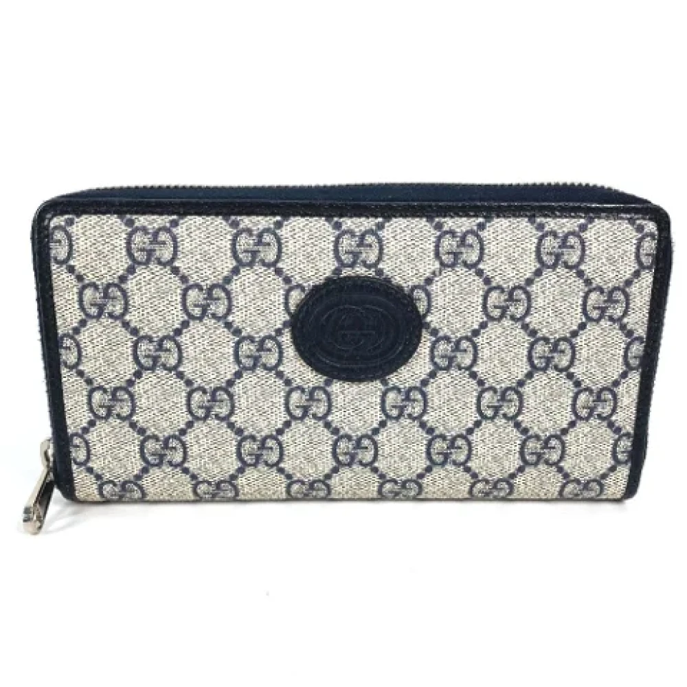 Gucci Vintage Pre-owned Canvas wallets Blue Dames