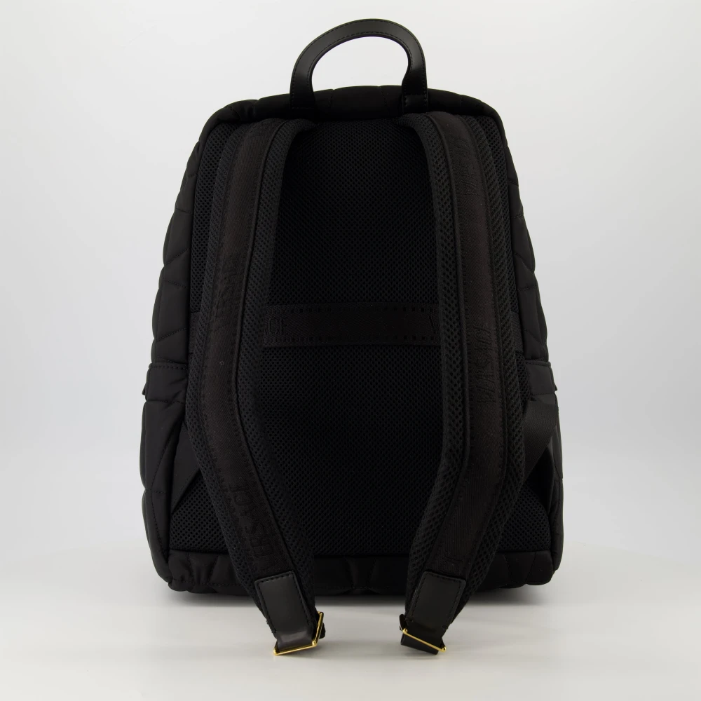 Versace Gewatteerde Nylon Rugzak Lente-Zomer 2025 Black Heren