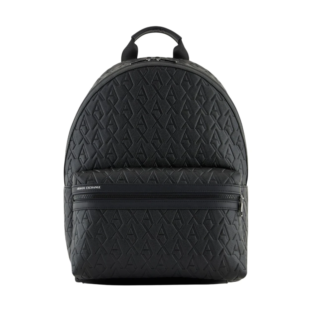 Armani Exchange Uomo Nero Elegante Zaino Aquila