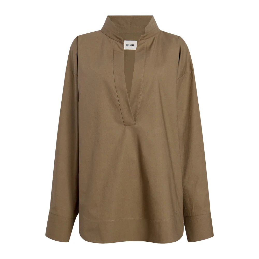 Khaite Stijlvolle Ribgebreide Top Beige Dames