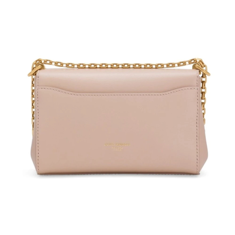 Dolce & Gabbana Metalen Sluiting Crossbody Tassen Collectie Beige Dames