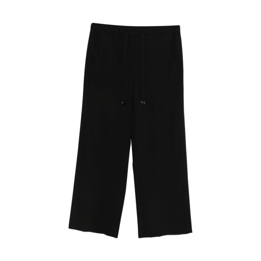 Max Mara Women's Black Argenta Trousers - Straight Trousers - L - Trousers