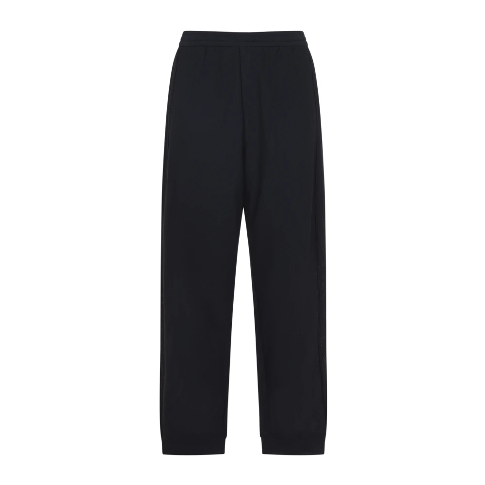 Giorgio Armani Blå Textured Logo Trousers