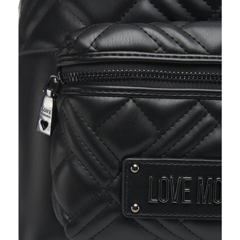 Love Moschino Chique Zwarte Bucket Bag & Rugzak Black Dames