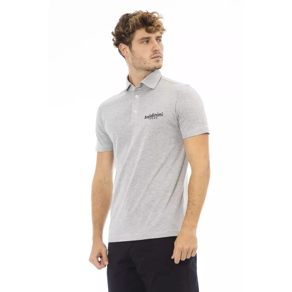 Baldinini Trendy Grijs Polo Shirt Gray Heren