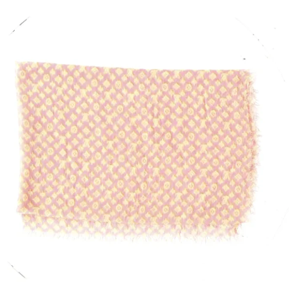 Louis Vuitton Vintage Pre-owned Wool scarves Pink Dames
