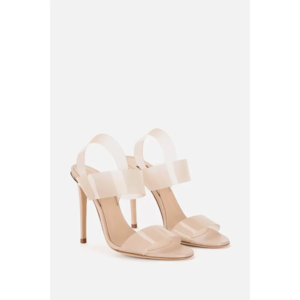 Elisabetta Franchi Red Carpet Höga Klackar Sandaler Beige, Dam