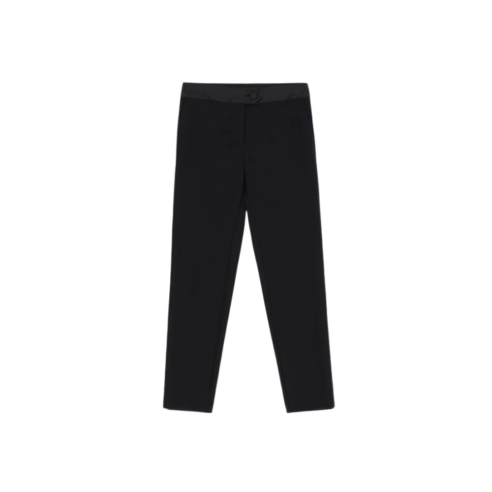 Imperial Elegante Hoge Taille Zwarte Broek Black Dames