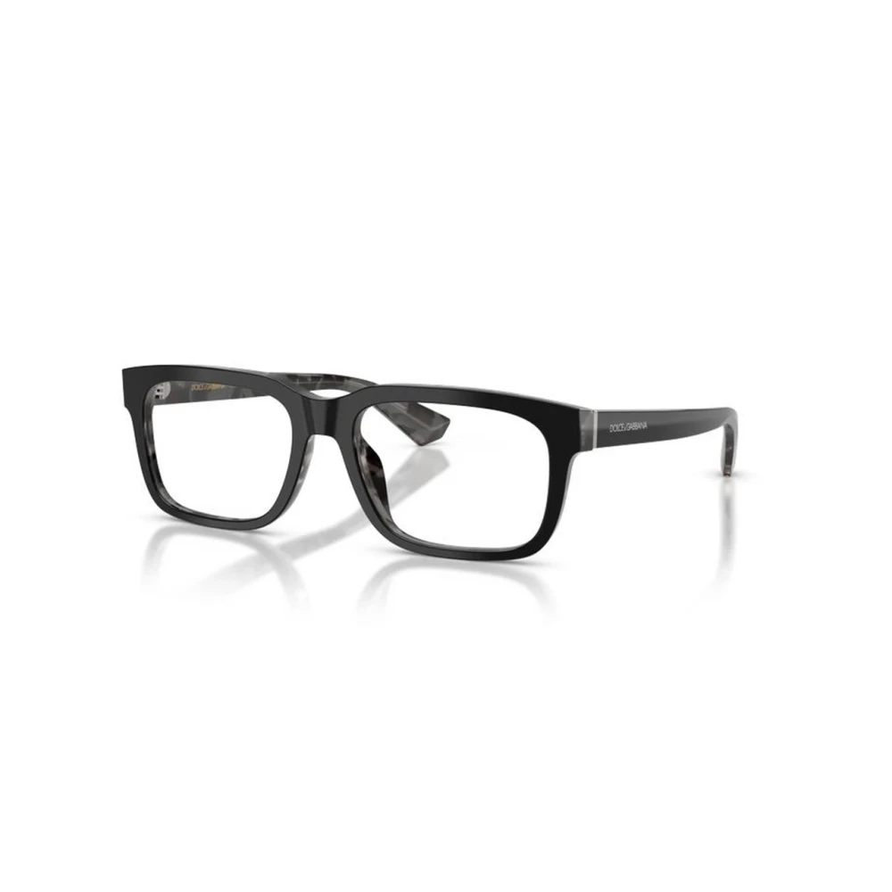 Dolce & Gabbana Men's Black Rectangular Frame - Glasses - 56 Mm - Accessories