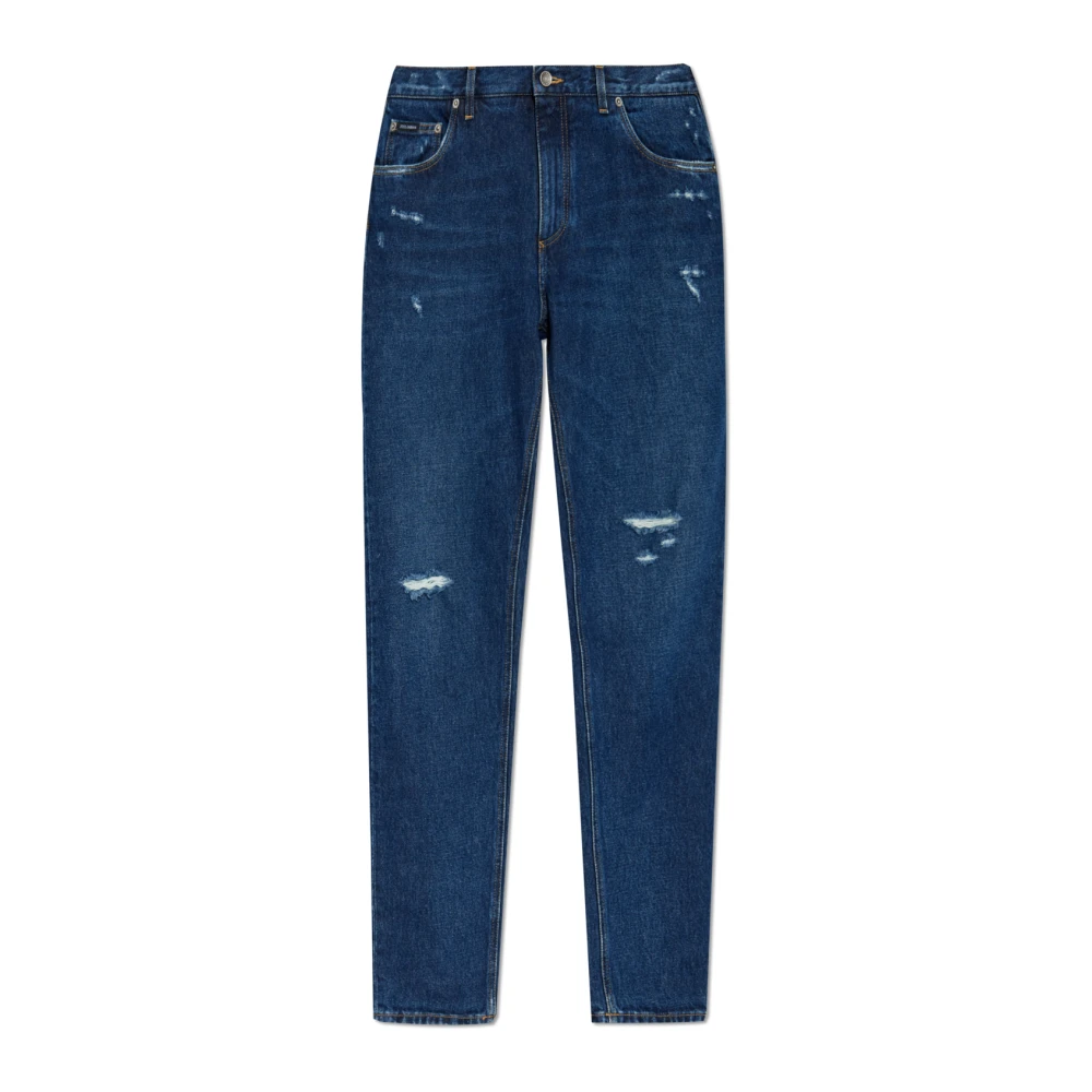 Dolce & Gabbana Men's Blue Loose-Fit Jeans - Slim Fit Jeans - L - Jeans