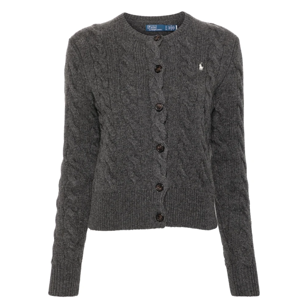Polo Ralph Lauren Grijze Wol Kasjmier Langemouwencardigan Gray Dames