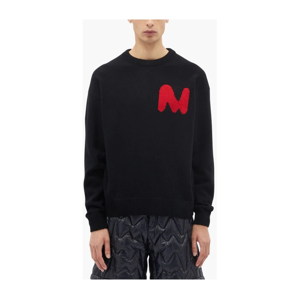 Msgm Zwarte Gebreide Kleding voor Mannen Aw24 Black Heren