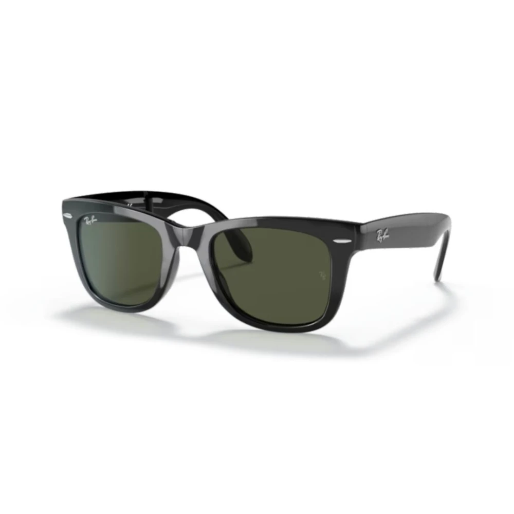 Ray-Ban Unisex Rectangle Black Green Folding Wayfarer 4105 Sunglasses - Image 18