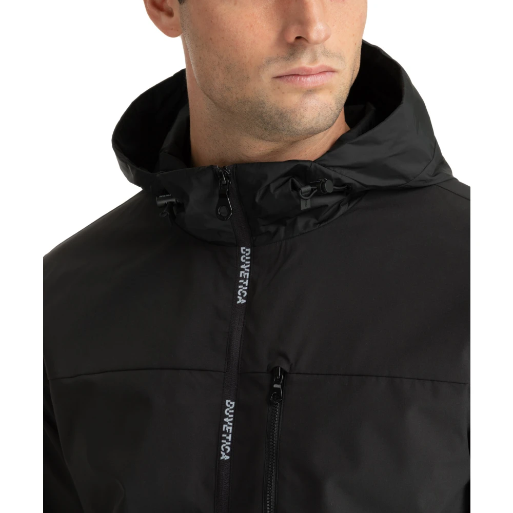 duvetica Ritssluiting Hoodie Jas met Logo Black Heren