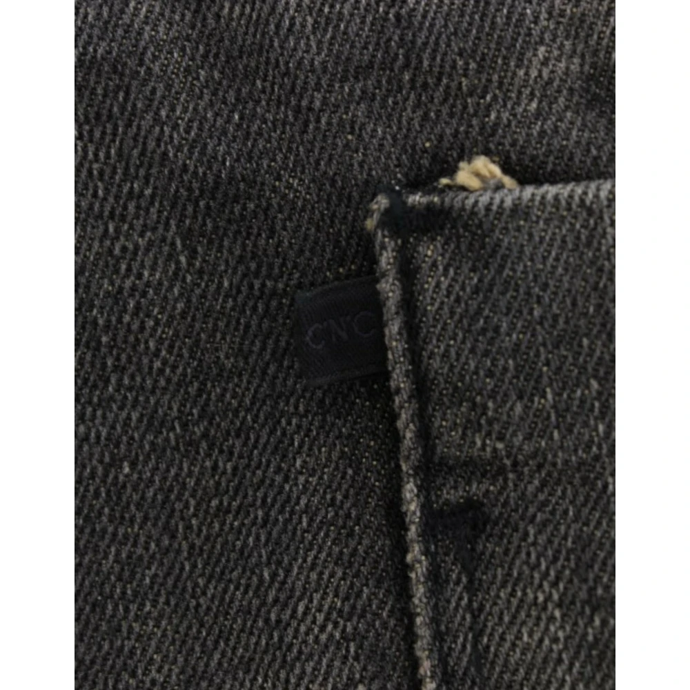 Costume National Grijze Straight Leg Distressed Jeans Gray Dames