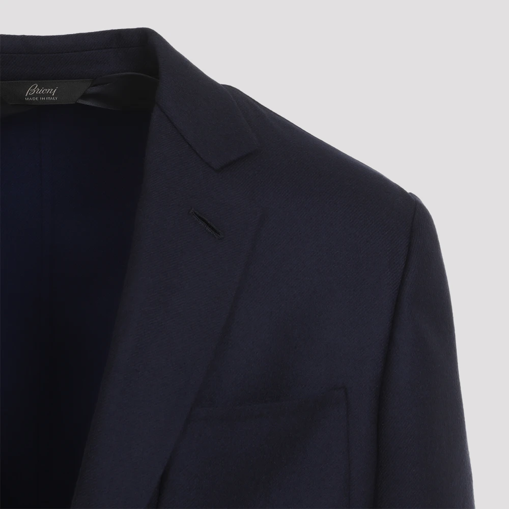 Brioni Navy Sapphire Jacket Black Heren