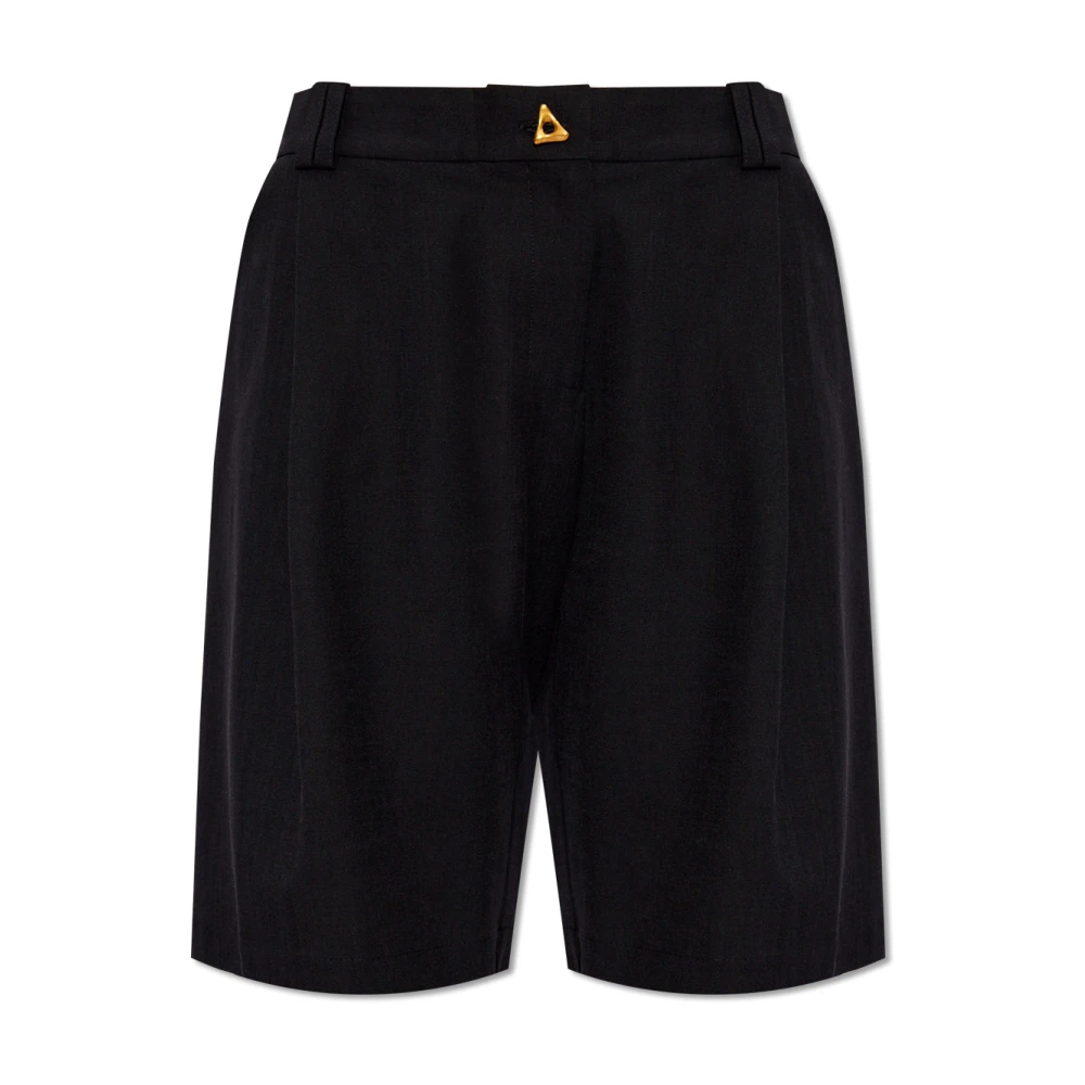 Aeron Zwaan geplooide shorts Black Dames
