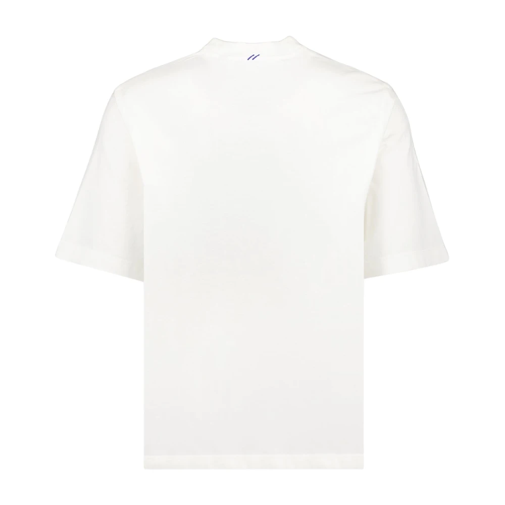 Burberry Witte T-shirts en Polos met Equestrian Knight Design White Heren