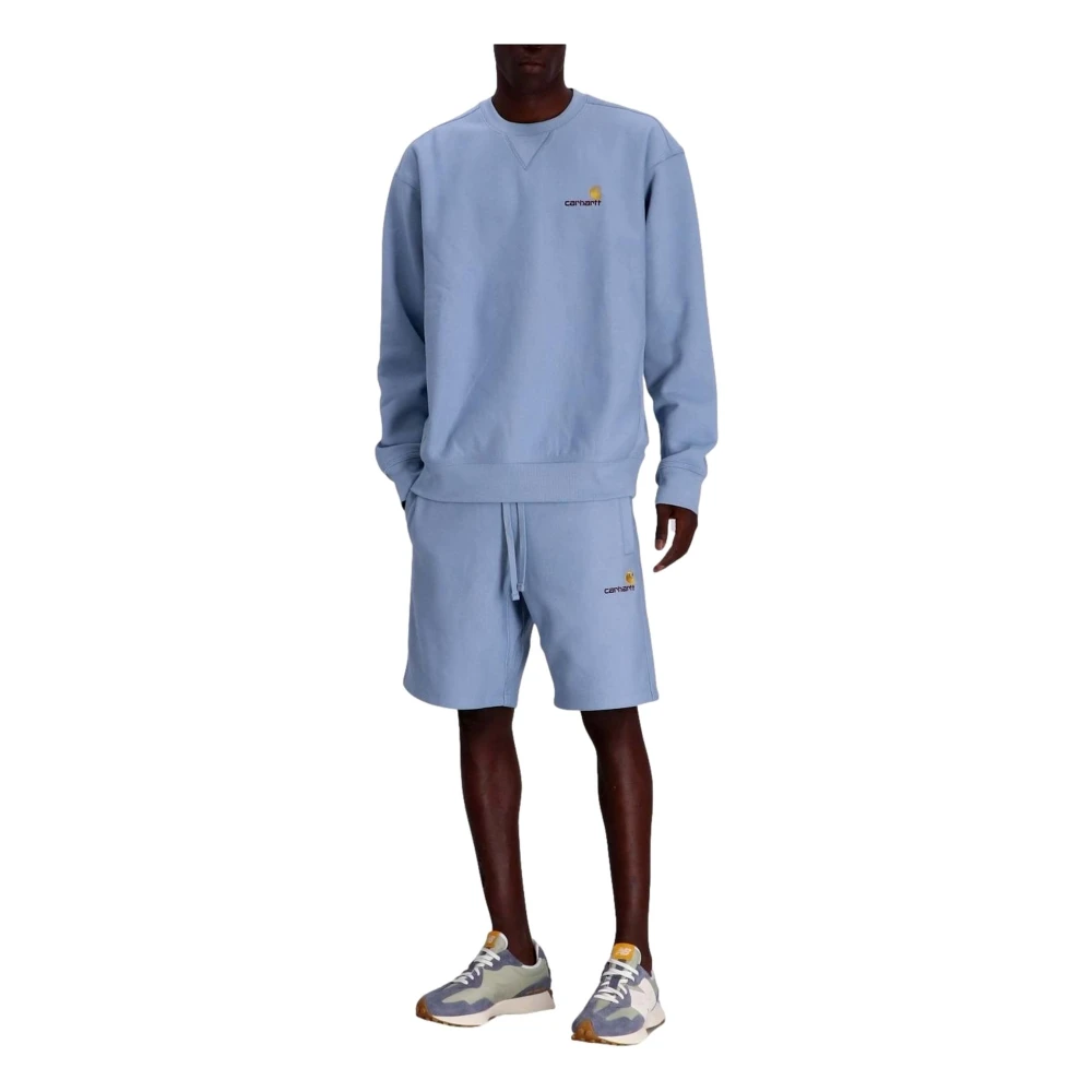 Carhartt WIP Amerikaans Script Hoodie Blue Heren