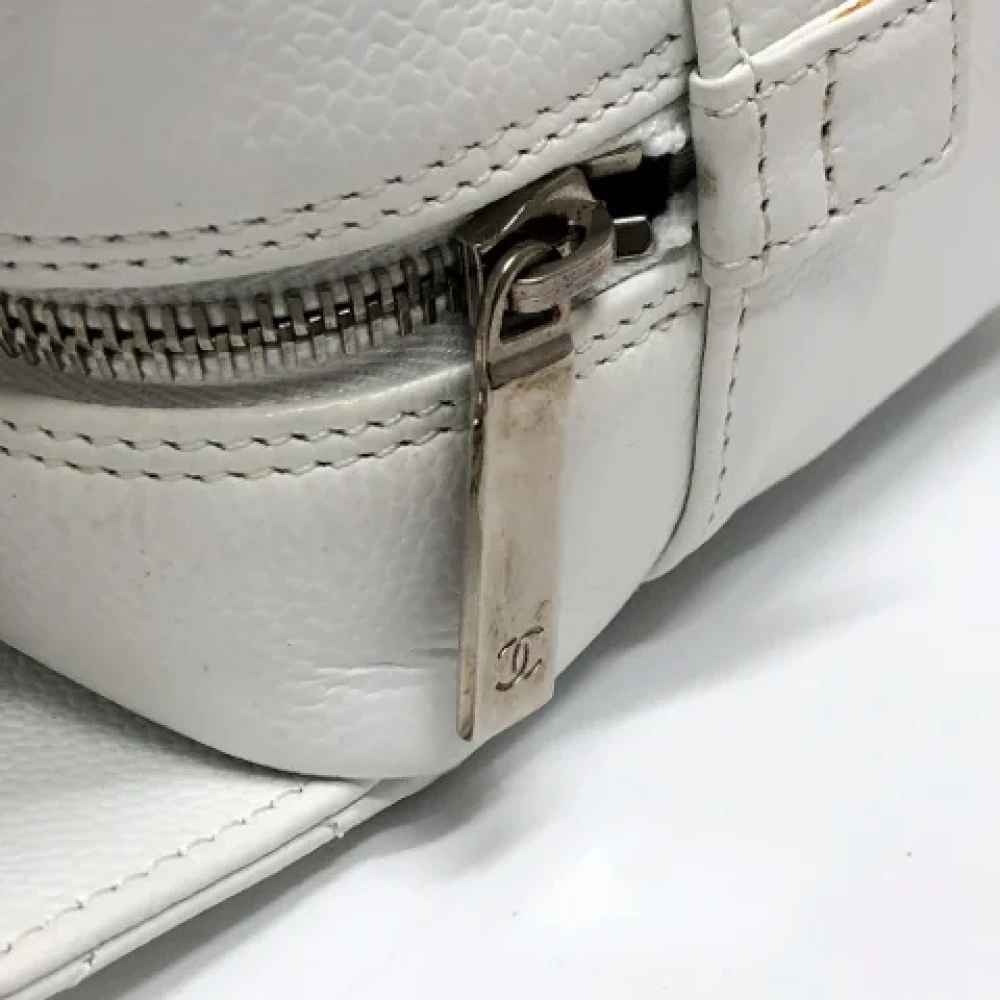 Chanel Vintage Pre-owned Leather chanel-bags White Dames
