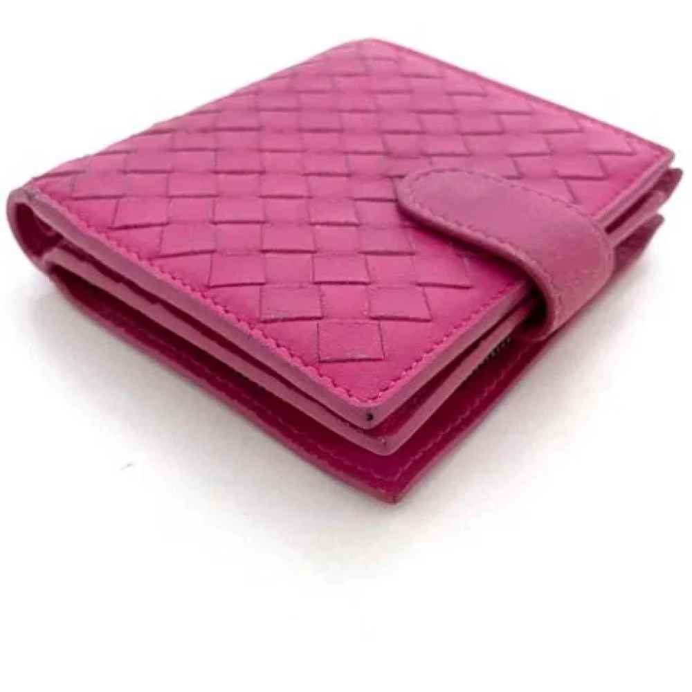 Bottega Veneta Vintage Pre-owned Leather wallets Pink Dames