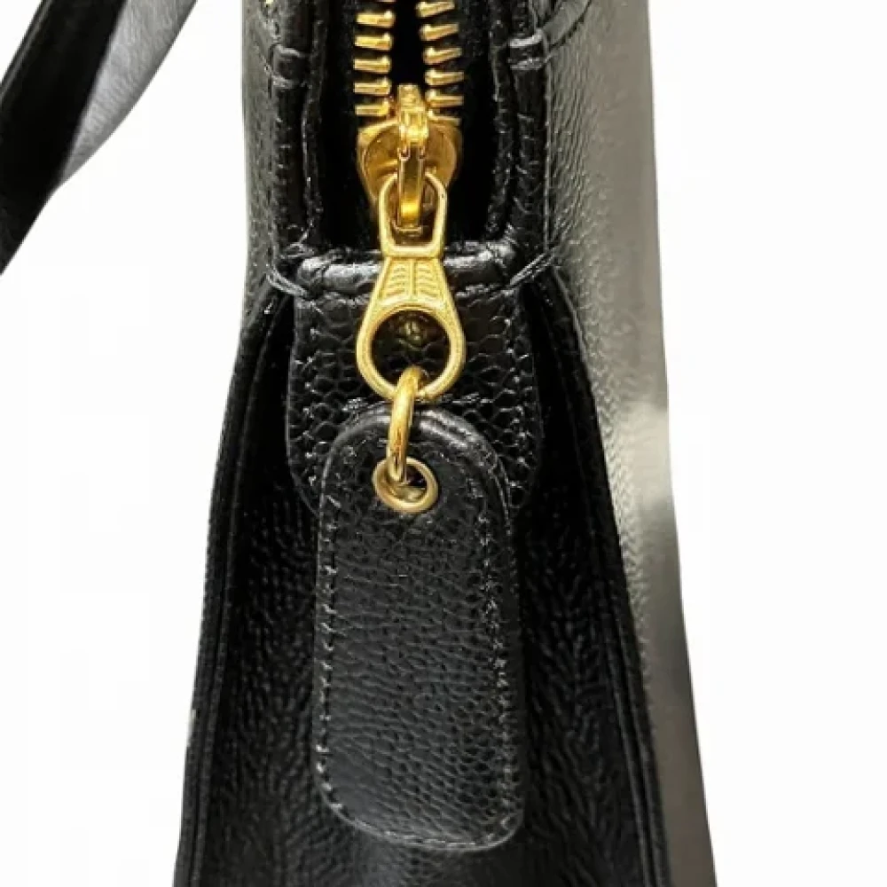 Chanel Vintage Pre-owned Leather handbags Black Dames