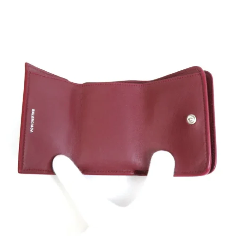 Balenciaga Vintage Pre-owned Leather wallets Red Dames
